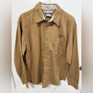Columbia Tan Men's Long Sleeve Shirt